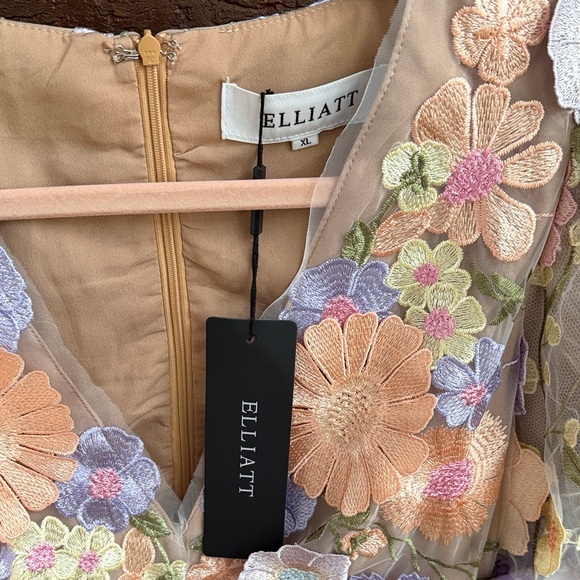 Elliatt Anthea Pastel Floral Embroidered Dress - Picture 2 of 7
